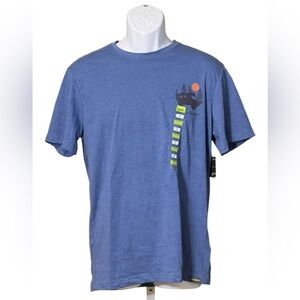 Eddie Bauer Blue Jeep and Canoe Graphic Men's Short Sleeve T-Shirt NWT